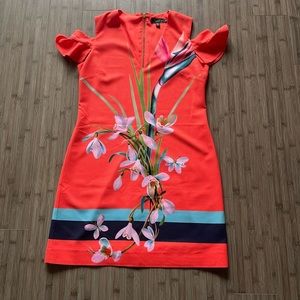 Ted Baker orange summer dress. Size 3